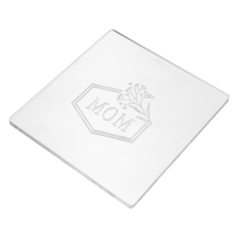 Cake Mold Powder Fondant Stamp I Love You Mom Cookie Stamp Candy Stamp Crystal Decor Embossing Tool Crystal Candy Cookie Stamp Embosser Decorative Party Mother Pp Three-Dimensional 11.7x11cm As Shown