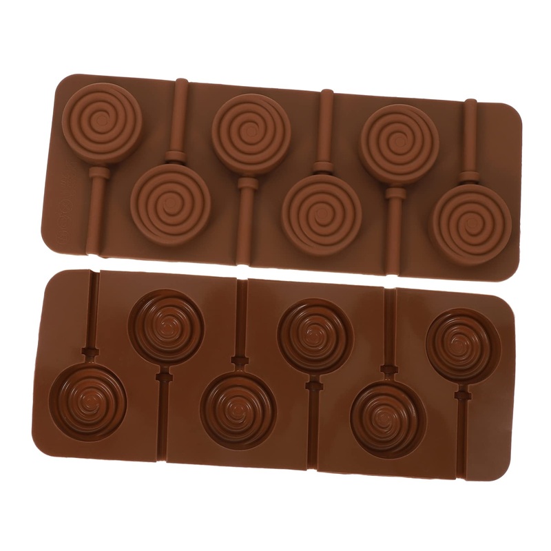 Ciieeo 2pcs Lollipop Mold Festival Baking Mold Lollipop Ball Molds Cookie Molds Sphere Lollipop Fondant Molds Sucker Molds Sucker Lollipop Silicone Cake Fudge Silica Gel Chocolate Candies