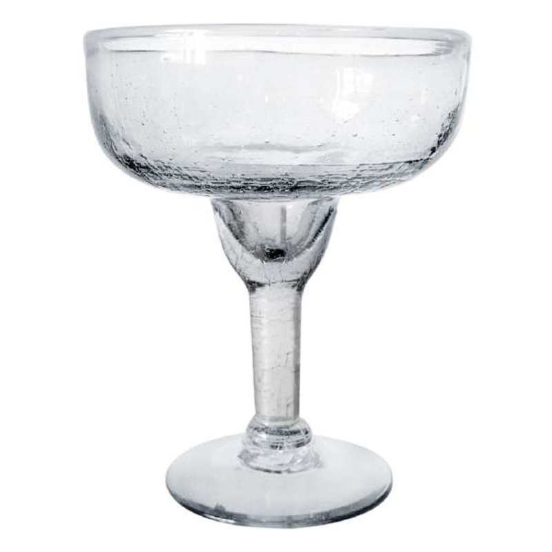 Clear Crackle Glass Margarita Glass