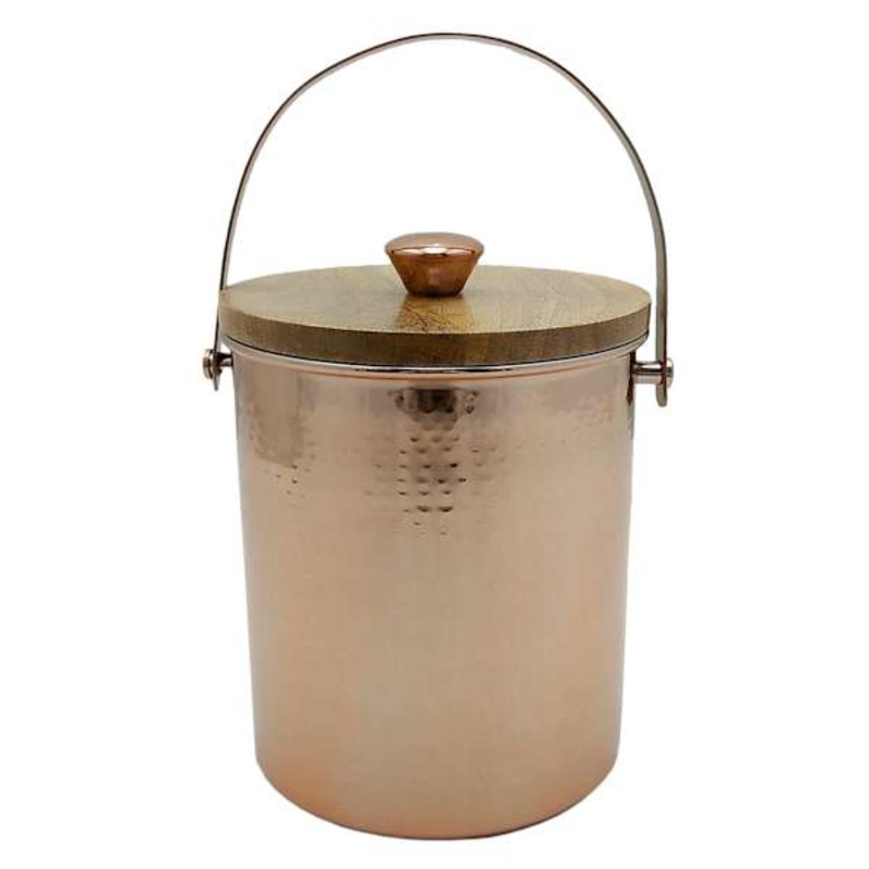 Copper & Wooden Ice Bucket