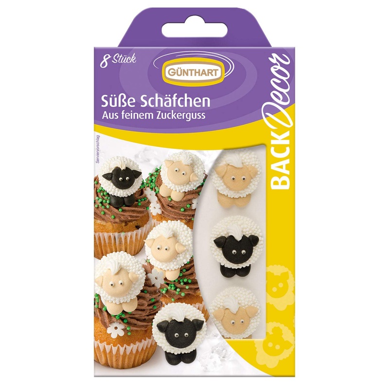 G nthart Backdecor sweet sheep |Sheep from sugar |edible decoration for desserts |Suitable for cakes and cupcakes |Sharp with dark and light heads