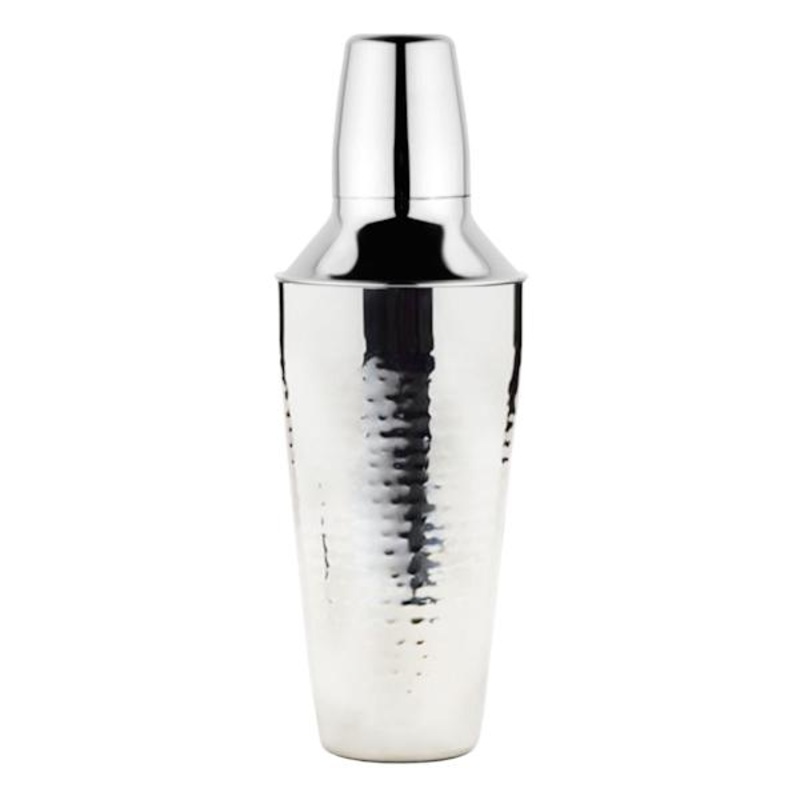 Hammered Stainless Cocktail Shaker, 24oz