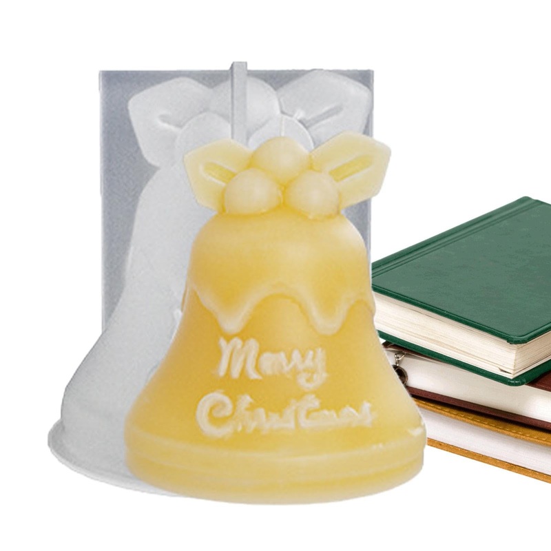 ISCORK Silicone Molds Handmade 3D Silicone Mold with Snowman 3D Ornaments Mold Creative and Tear-Resistant for Jelly DIY Crafts Cake Christmas Bells
