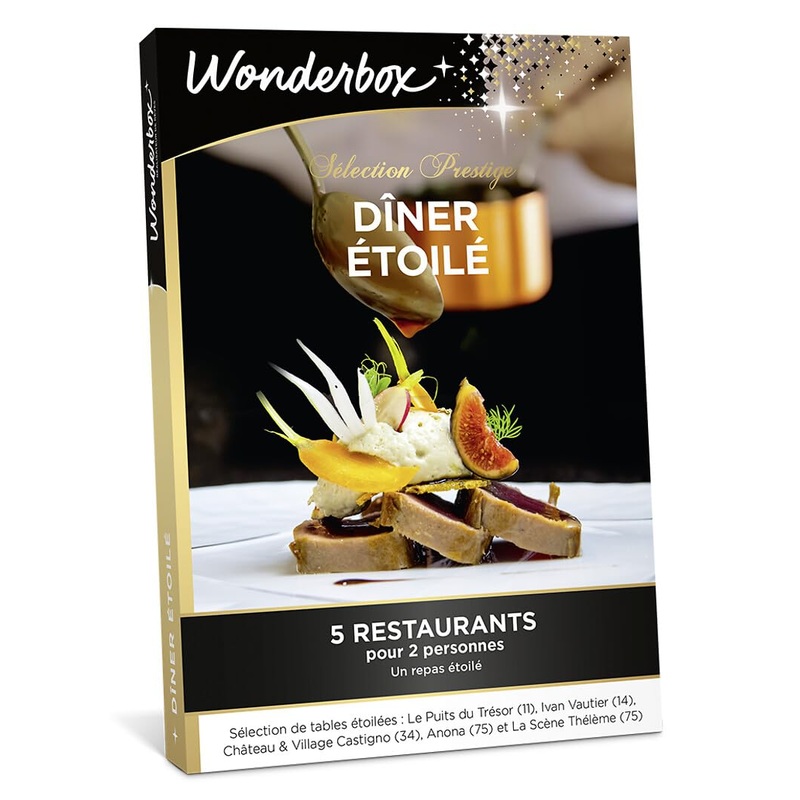 Wonderbox Prestige gift box STARRY DINER 8 starred restaurants for 2 people
