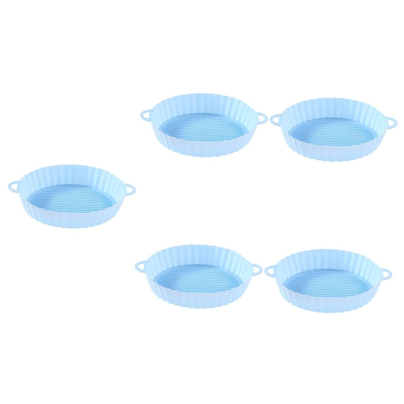 Zerodeko 5pcs Air Fryer Pad Air Fryers Baking Pans Portable Oven Liner Air Fryer Mat Washable Consumables Bluex5pcs 21X18.5X4CMx5pcs