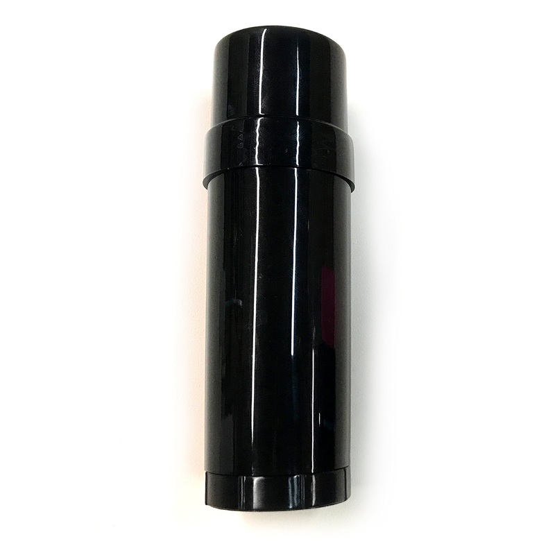 (11) Empty Clear Plastic Deodorant Containers – 2.2 Oz Cylinders for heel balm lotion bar etc. (Black)