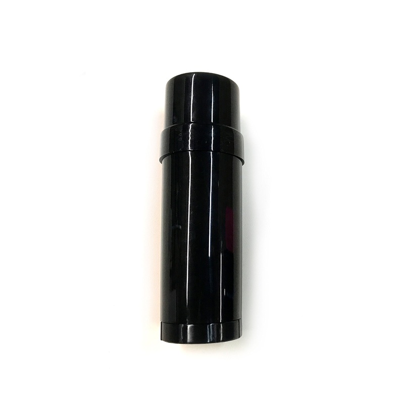 (5) Empty Clear Plastic Deodorant Containers – 2.2 Oz Cylinders (Black)