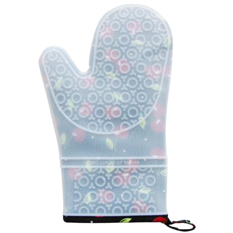 Black Cherries Silli Mitt Cooking Baking Grilling 100% Cotton Exclusive Stain and Water Repellent