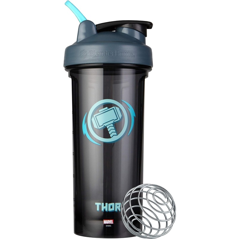 BlenderBottle Marvel Shaker Bottle Pro Series Perfect for Protein Shakes and Pre Workout – Thor Hammer – 28 Oz