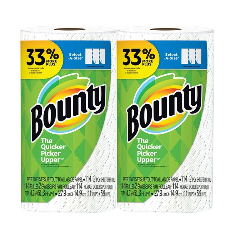 Bounty Select-A-Size, 2-ply 114 sheets Paper Towel Big Roll – White – 2-Pack