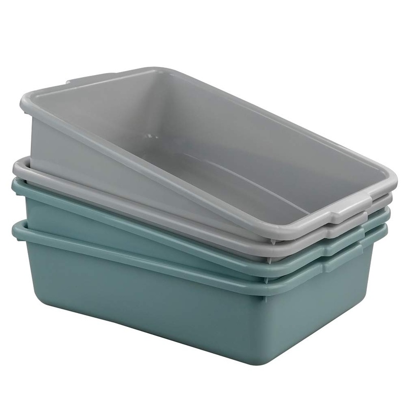 Doryh 13 Liter Commeicial Bus Box Plastic Tubs 4 Packs