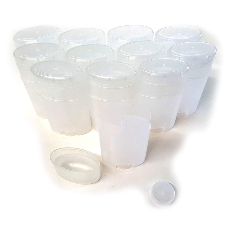 Empty Deodorant Containers – Twist-up Recyclable DIY Empty Deodorant OVAL Tubes Bottom-fill 2.0 Oz (12-Pack Clear) 12-Pack Clear