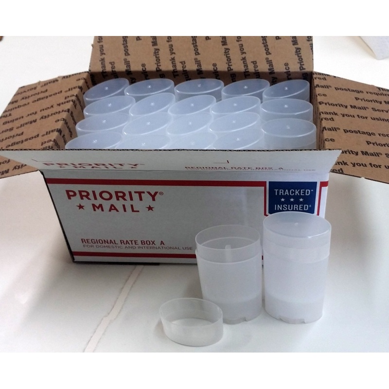 Empty Deodorant Containers – Twist-up Recyclable DIY Empty Deodorant OVAL Tubes Top-Fill 2.5 OZ (25-Pack Clear) 25-Pack Natural