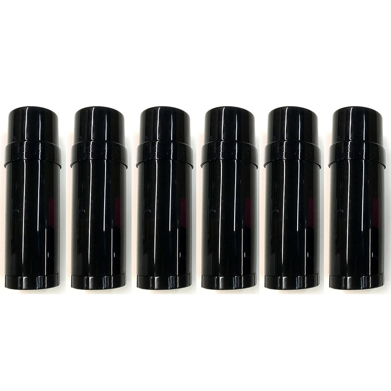 Empty Deodorant Twist-up Containers (Natural White Black) – for lotion bar heel balm etc. (1 oz.) – Travel Size Empty Deodorant Tubes 30g Small Size (35 Black) 0.03 Fl Oz (Pack of 35) Black