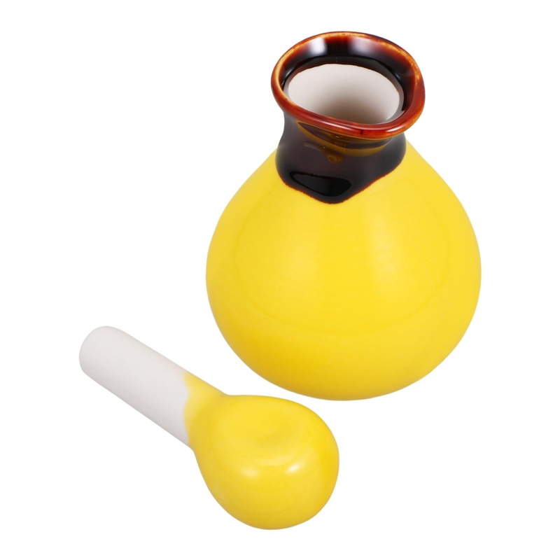 FOMIYES Ceramics Bowl for Beauty Salon White Oil Pourer Vinegar Pot Oil Dispenser Black Dispensing Oils 5.5 7.5cm Green