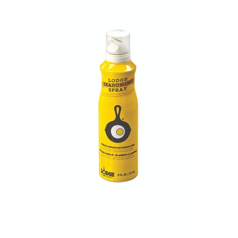 Lodge Seasoning Spray, 8-Ounce ,Yellow Seasoning Spray Iron Care Kit