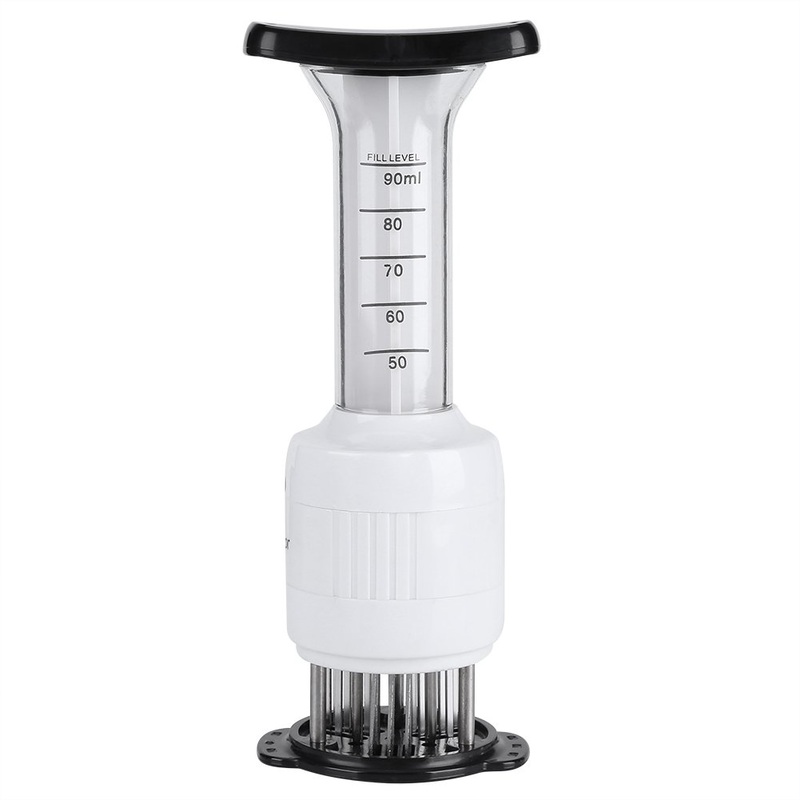 Meat Marinade Tenderizer Sauce Injector Flavor Syringe Cook Kitchen Tool with Stainless Steel Needle
