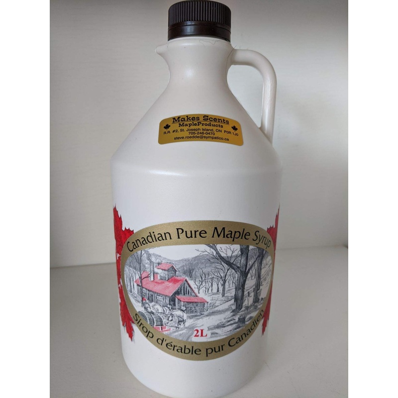 Pure Wood Fired Canadian Maple Syrup Amber 2L Bottle
