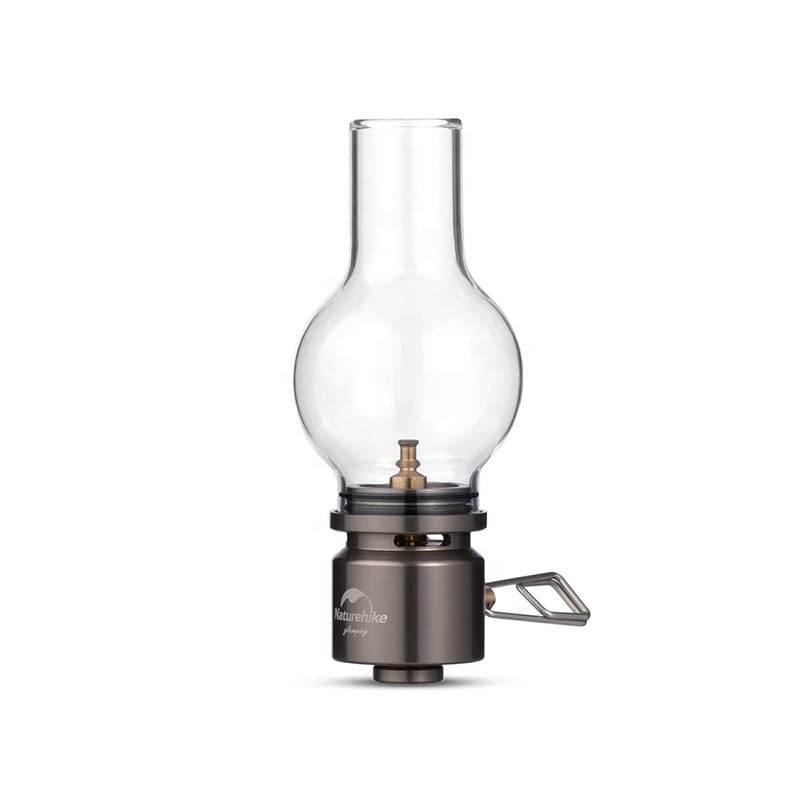 Qmint Outdoor Gas Lantern Dreamlike Candle Lamp Portable Tent Lantern Glass Mantle Lantern