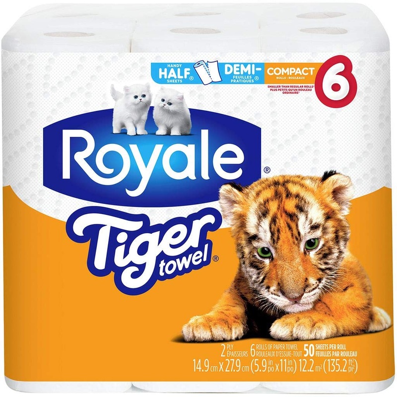 Royale Tiger Towel 2 Ply Paper Towel 6 Pack