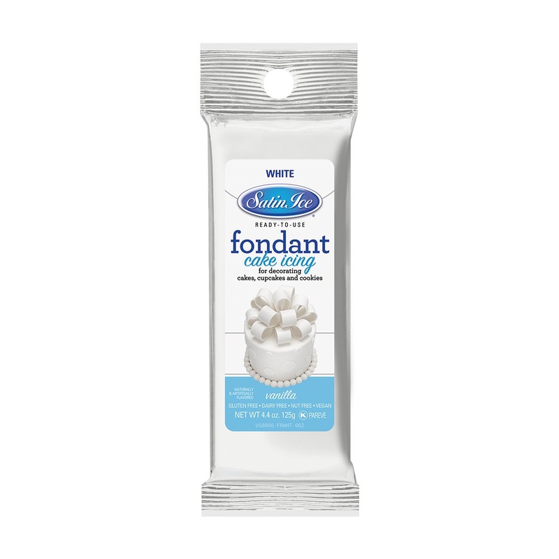 Satin Ice White Fondant Vanilla 125 Grams White 125 g (Pack of 1)