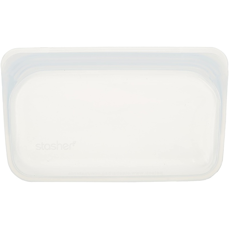 Stasher Reusable Silicone Food Bag Snack Size Small Clear 9.9 fl oz (293.5 ml)