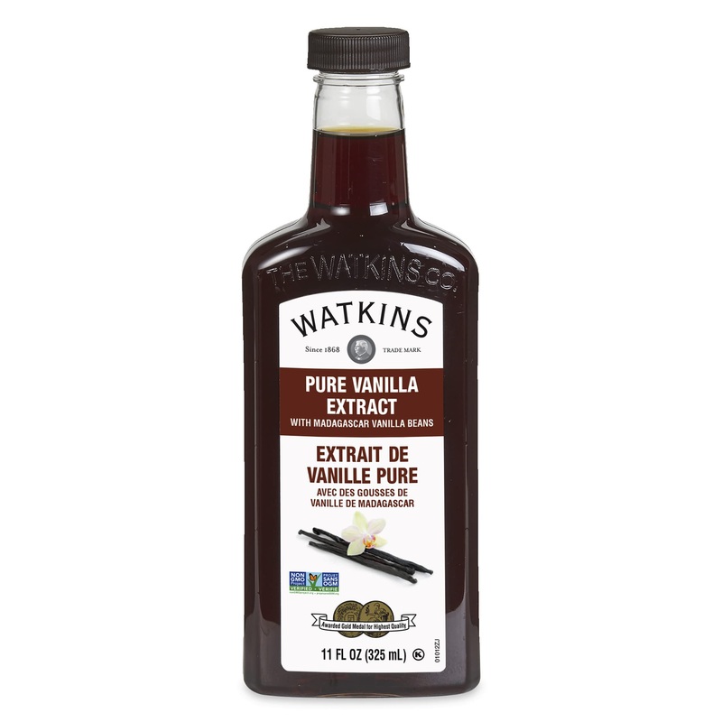 Watkins Pure Vanilla Extract with Madagascar Vanilla Beans Non-GMO Kosher 11 oz. Bottle 1-Pack Pure Vanilla Extract 11 Fl Oz (Pack of 1)