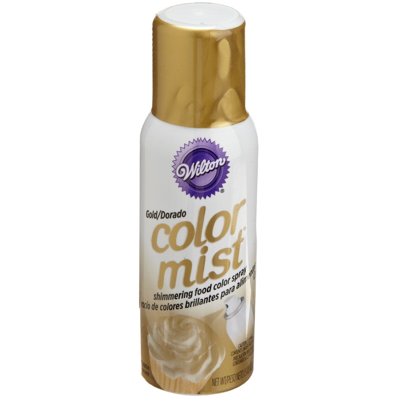 Wilton Color Mist Shimmering Food Color Spray for Decorating Cakes Cookies Cupcakes or any Food for a Dazzling Effect 1.5 Ounces Gold